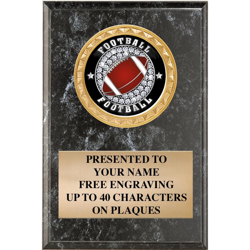 4" X 6" BLK MBL INSERT PLQ