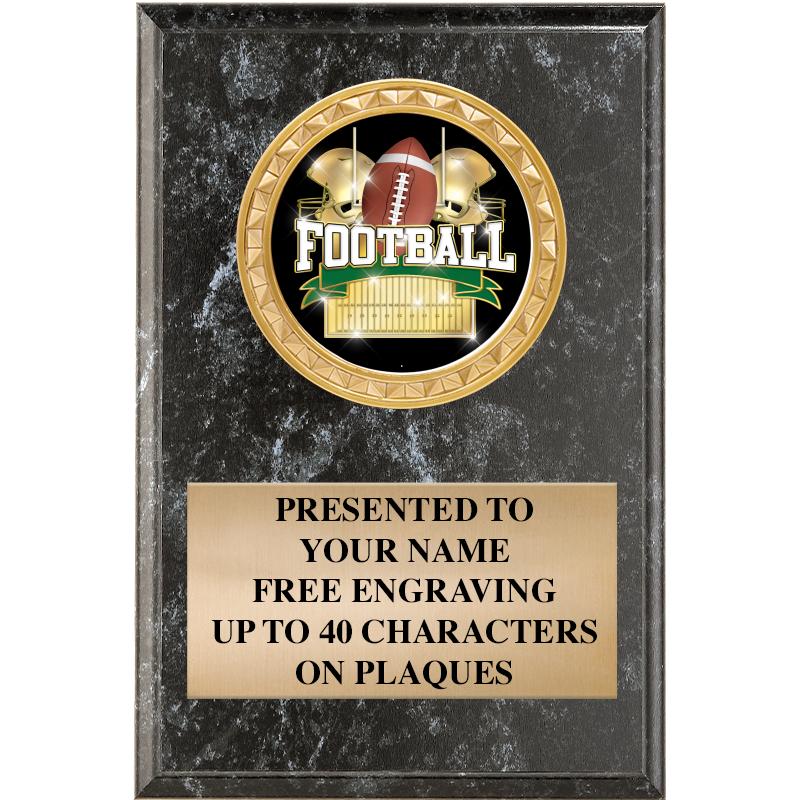 4" X 6" BLK MBL INSERT PLQ