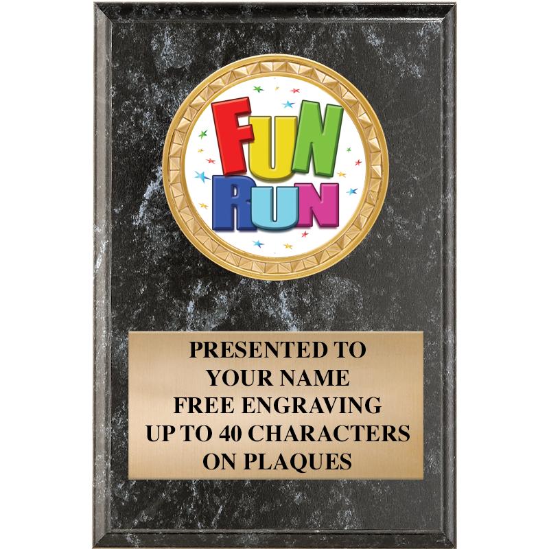 4" X 6" BLK MBL INSERT PLQ