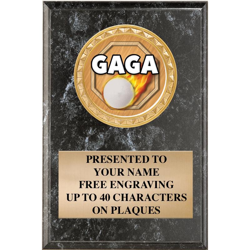 4" X 6" BLK MBL INSERT PLQ