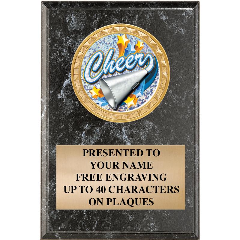 4" X 6" BLK MBL INSERT PLQ