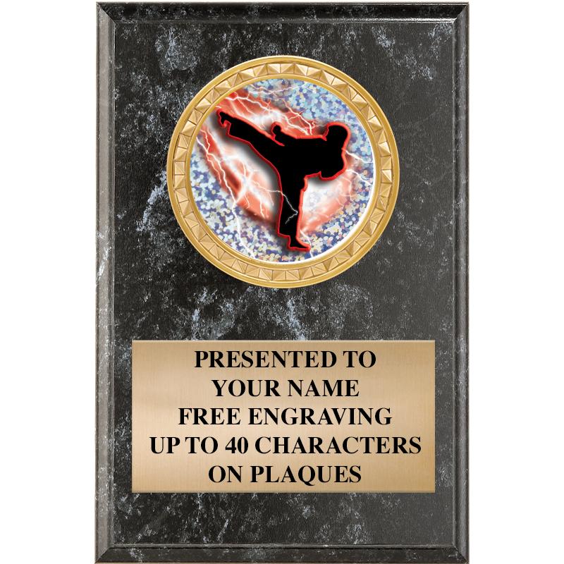 4" X 6" BLK MBL INSERT PLQ