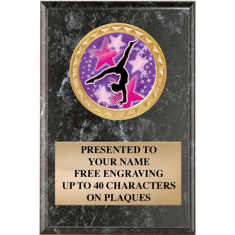 4" X 6" BLK MBL INSERT PLQ