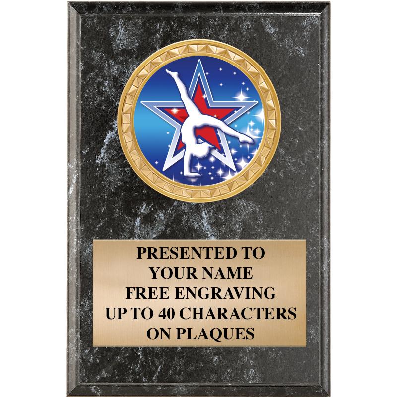 4" X 6" BLK MBL INSERT PLQ