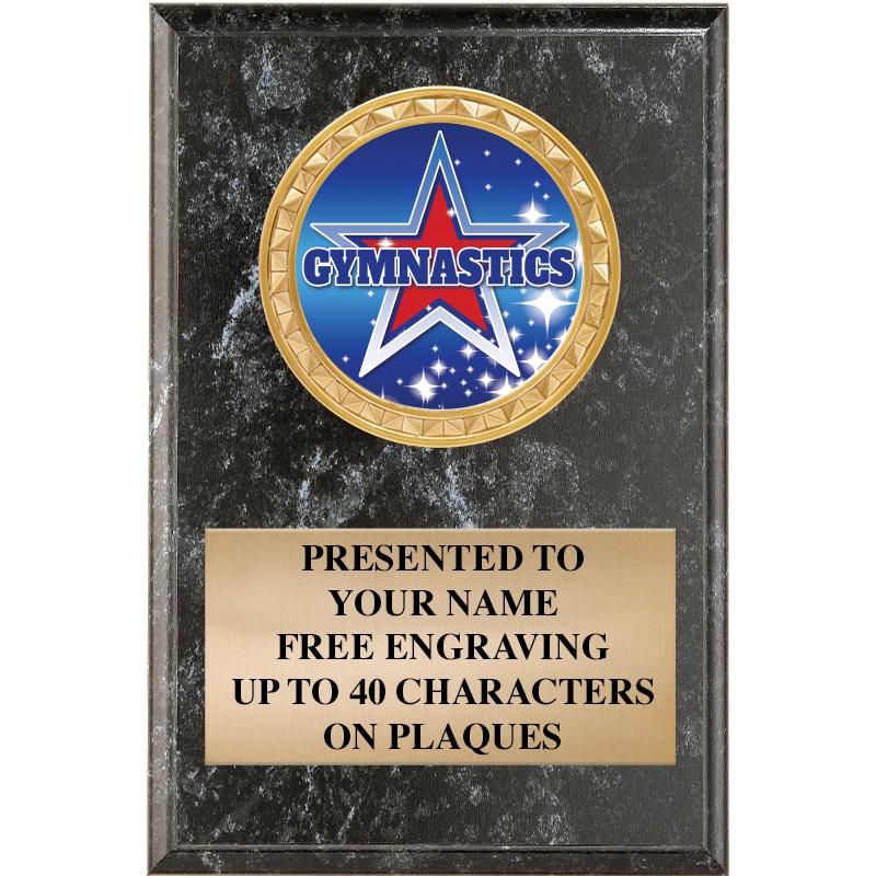 4" X 6" BLK MBL INSERT PLQ