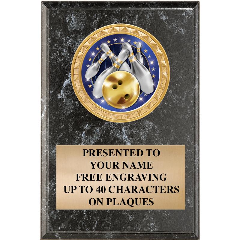 4" X 6" BLK MBL INSERT PLQ