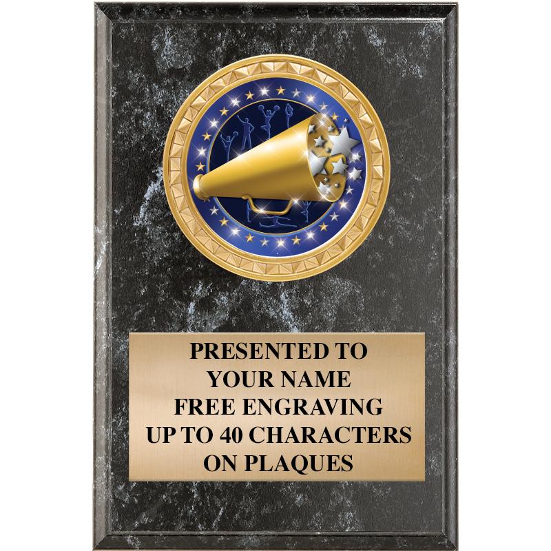 4" X 6" BLK MBL INSERT PLQ