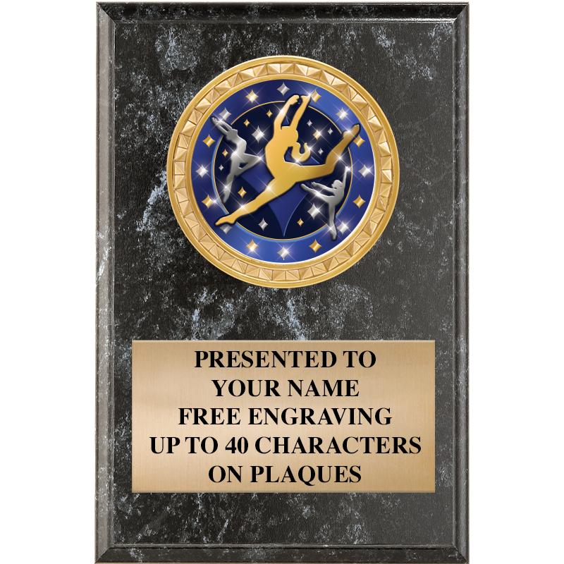 4" X 6" BLK MBL INSERT PLQ