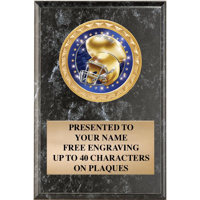 4" X 6" BLK MBL INSERT PLQ