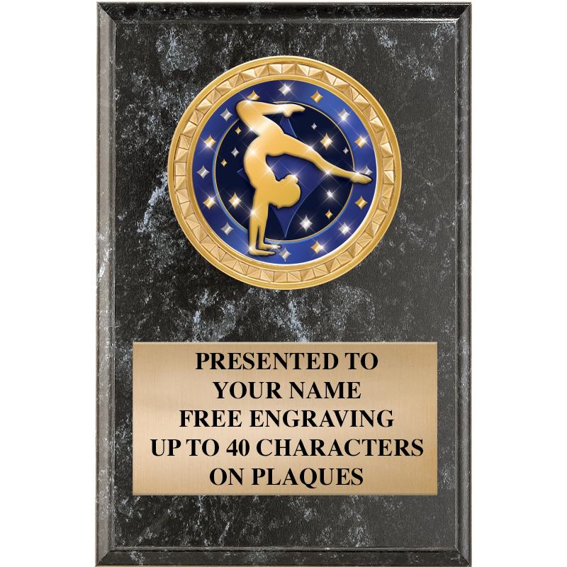 4" X 6" BLK MBL INSERT PLQ