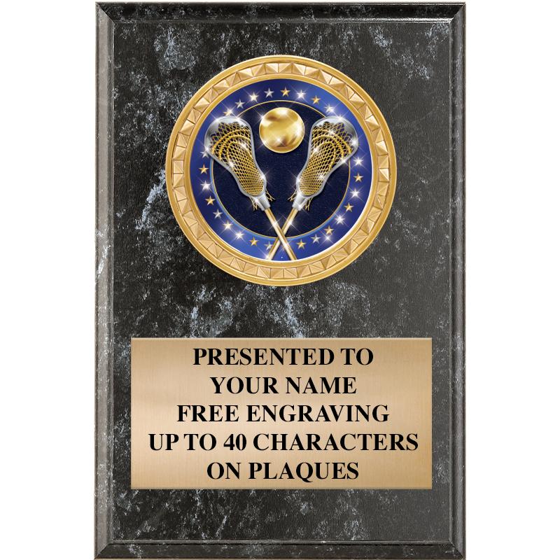 4" X 6" BLK MBL INSERT PLQ