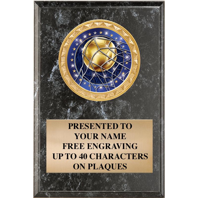 4" X 6" BLK MBL INSERT PLQ