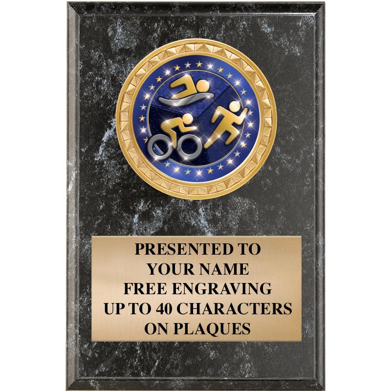 4" X 6" BLK MBL INSERT PLQ