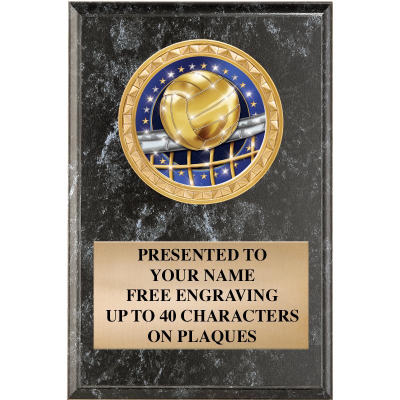 4" X 6" BLK MBL INSERT PLQ