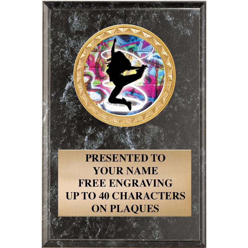 4" X 6" BLK MBL INSERT PLQ