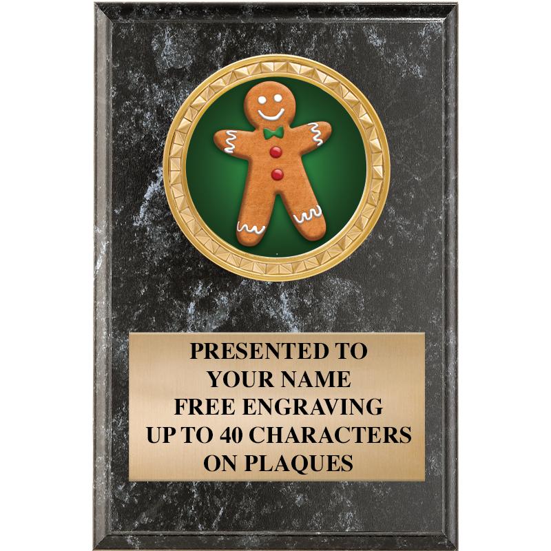 4" X 6" BLK MBL INSERT PLQ