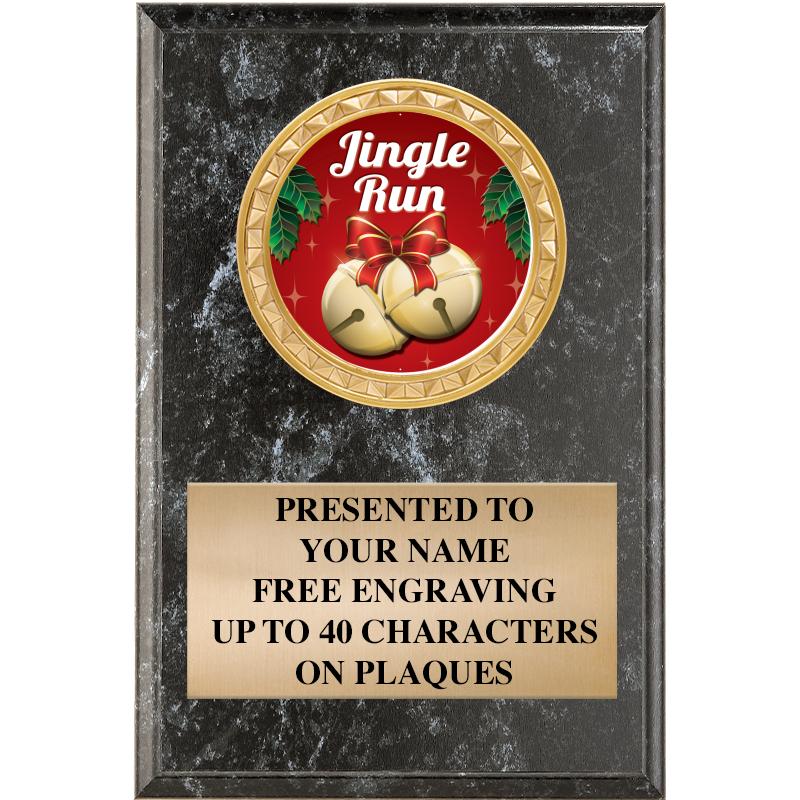 4" X 6" BLK MBL INSERT PLQ