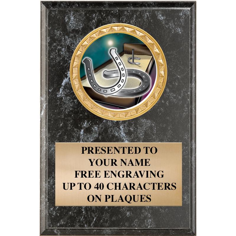 4" X 6" BLK MBL INSERT PLQ