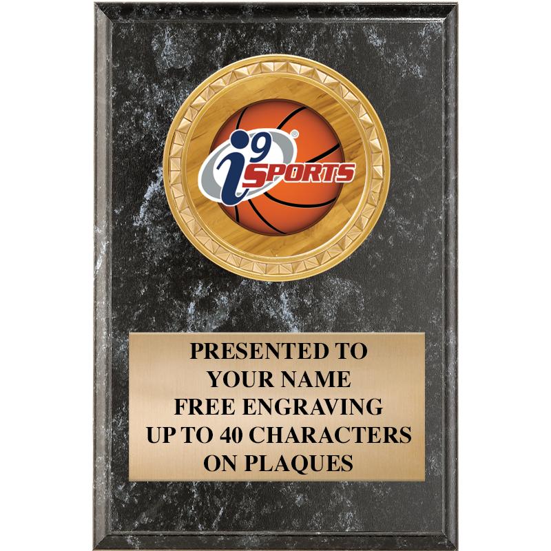 4" X 6" BLK MBL INSERT PLQ