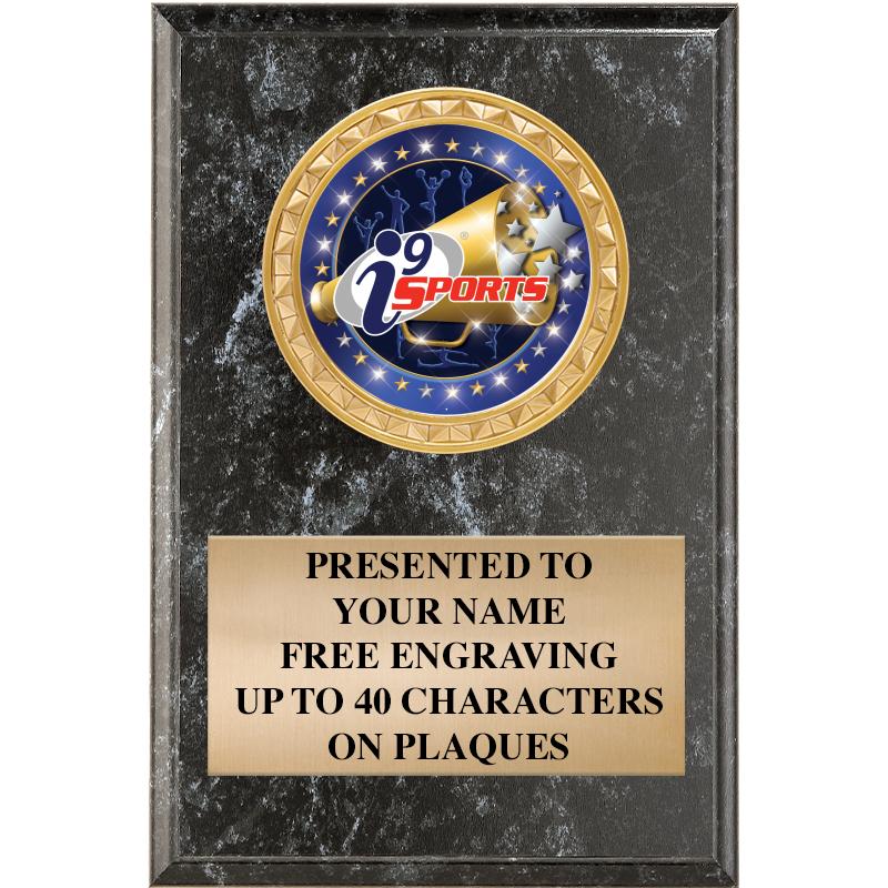 4" X 6" BLK MBL INSERT PLQ