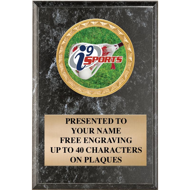 4" X 6" BLK MBL INSERT PLQ