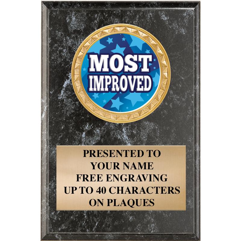 4" X 6" BLK MBL INSERT PLQ