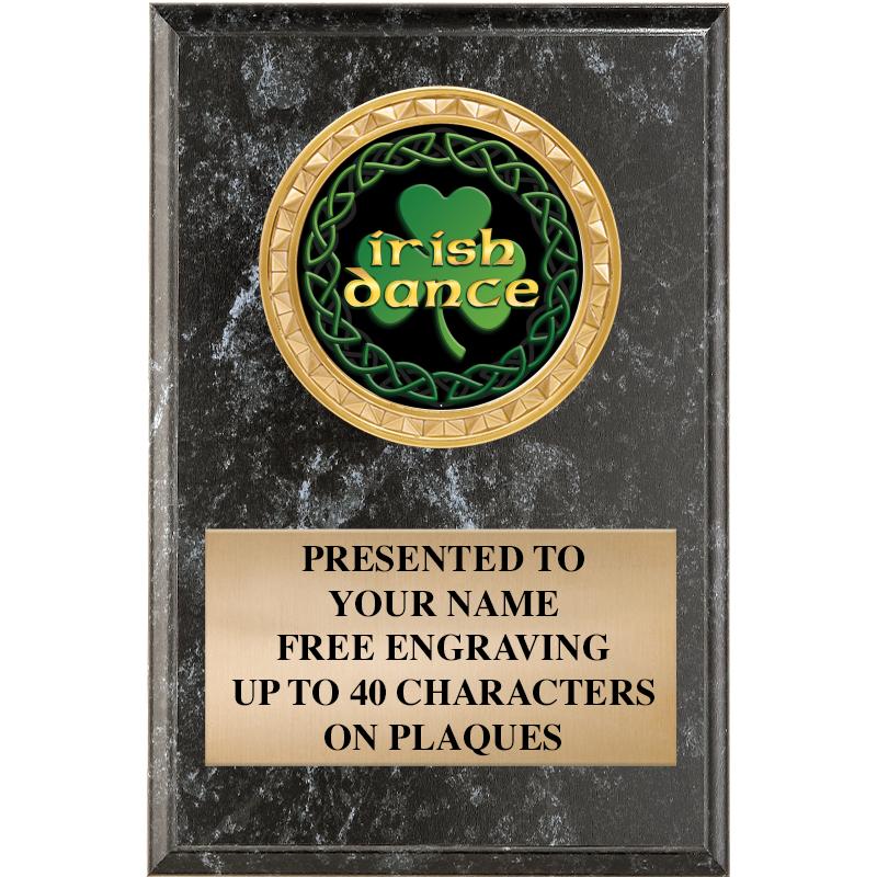 4" X 6" BLK MBL INSERT PLQ