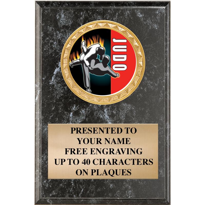 4" X 6" BLK MBL INSERT PLQ