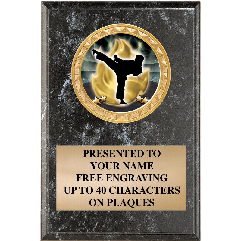 4" X 6" BLK MBL INSERT PLQ