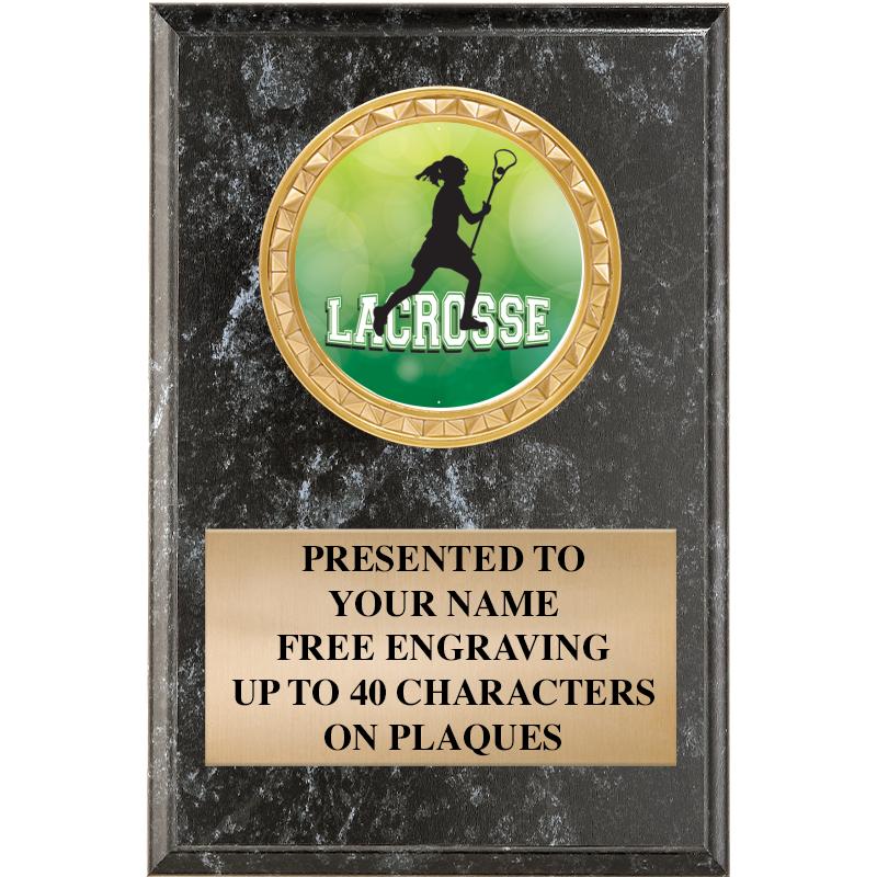 4" X 6" BLK MBL INSERT PLQ