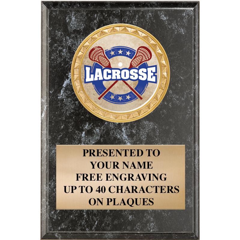 4" X 6" BLK MBL INSERT PLQ