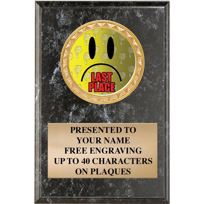 4" X 6" BLK MBL INSERT PLQ