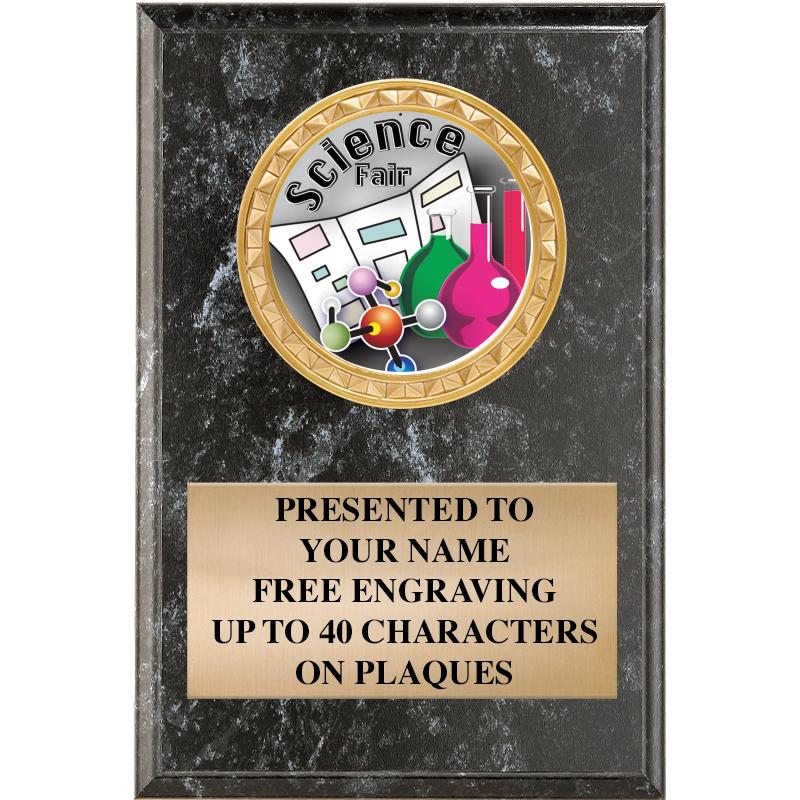 4" X 6" BLK MBL INSERT PLQ