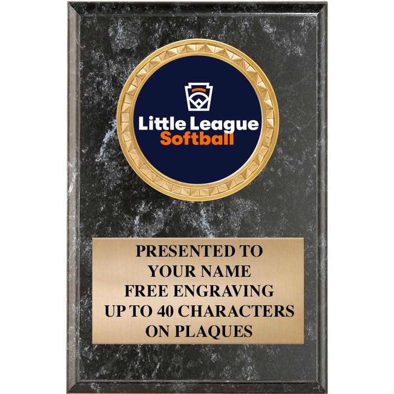 4" X 6" BLK MBL INSERT PLQ