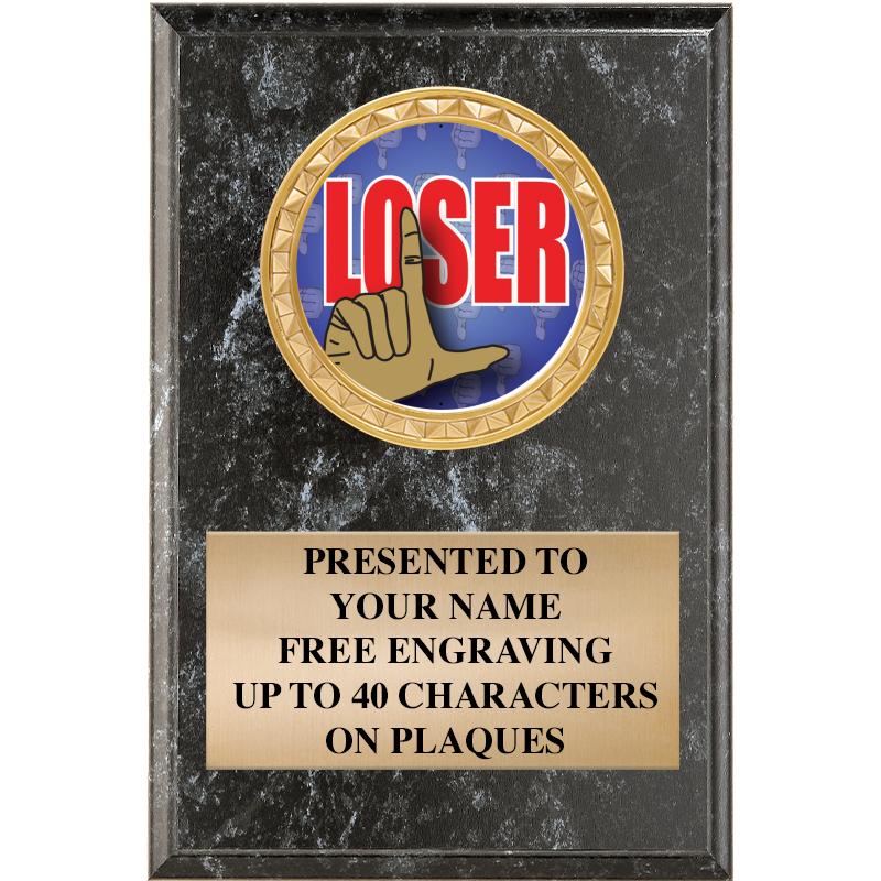 4" X 6" BLK MBL INSERT PLQ