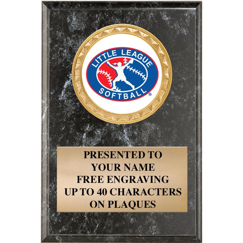 4" X 6" BLK MBL INSERT PLQ