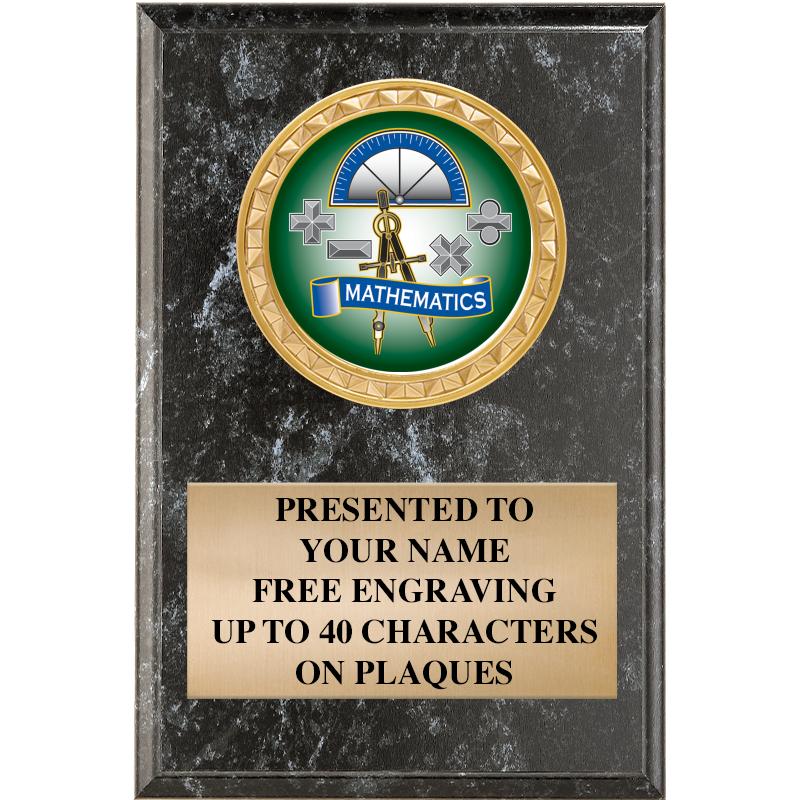 4" X 6" BLK MBL INSERT PLQ