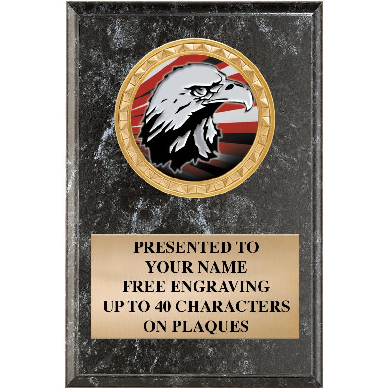 4" X 6" BLK MBL INSERT PLQ