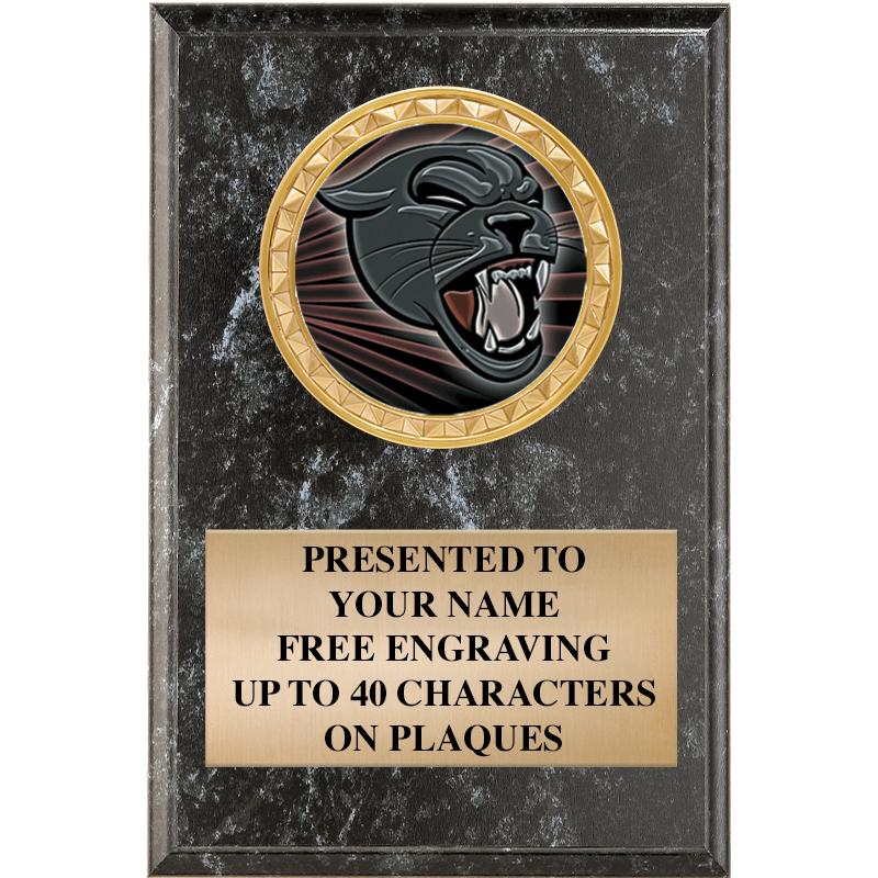 4" X 6" BLK MBL INSERT PLQ