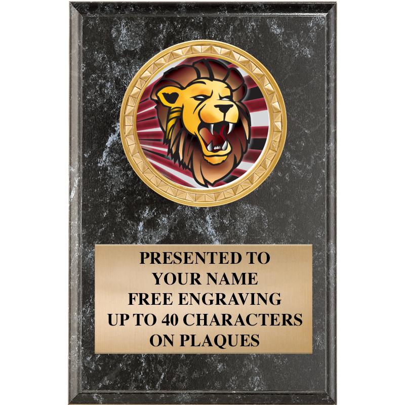 4" X 6" BLK MBL INSERT PLQ