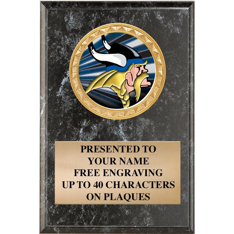 4" X 6" BLK MBL INSERT PLQ