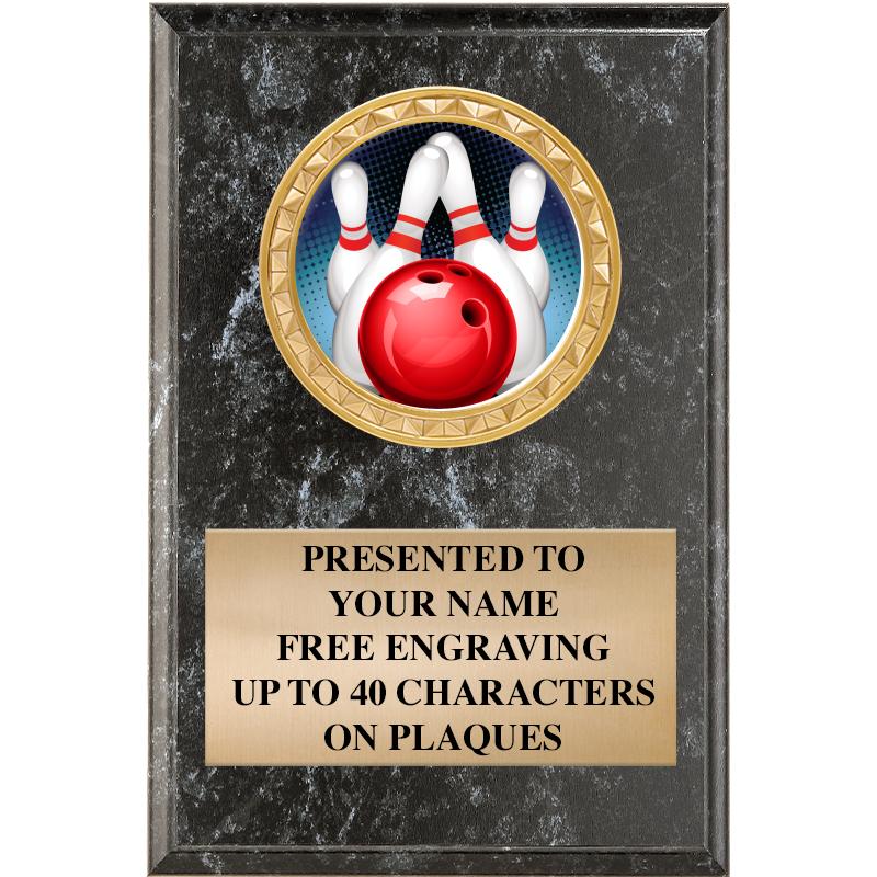 4" X 6" BLK MBL INSERT PLQ