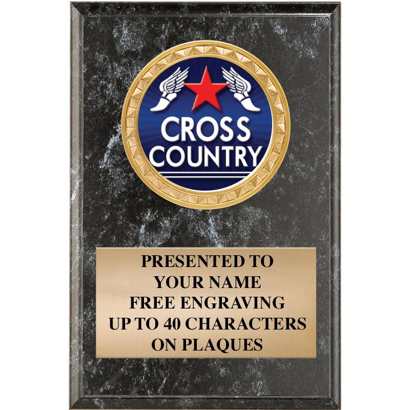 4" X 6" BLK MBL INSERT PLQ