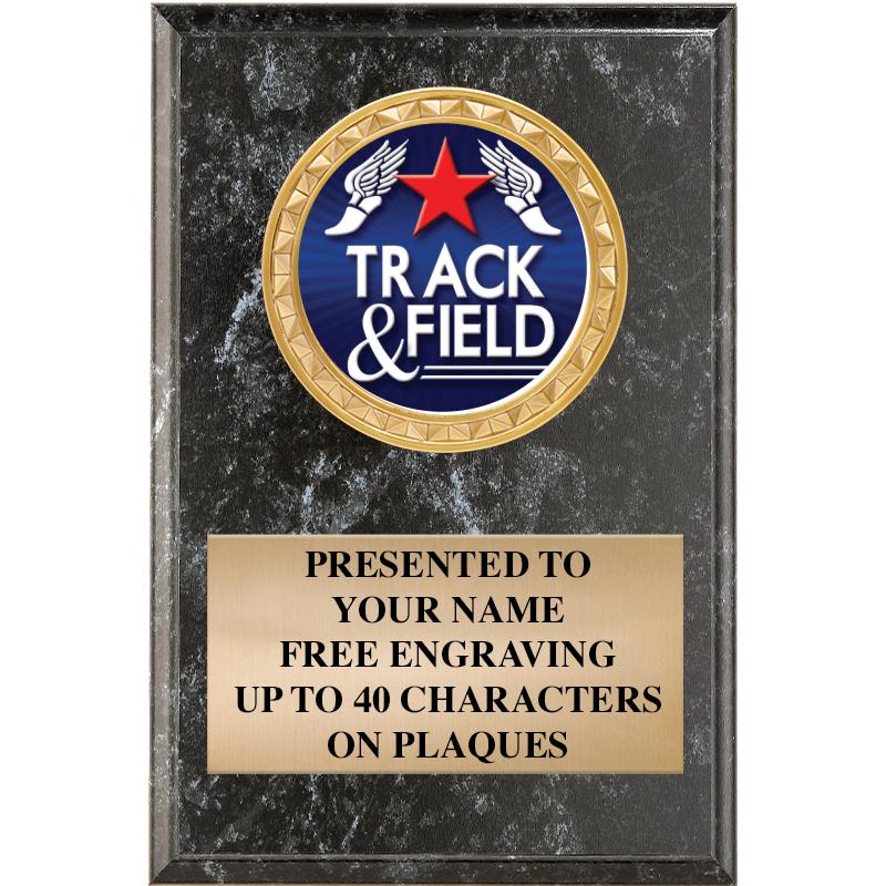 4" X 6" BLK MBL INSERT PLQ