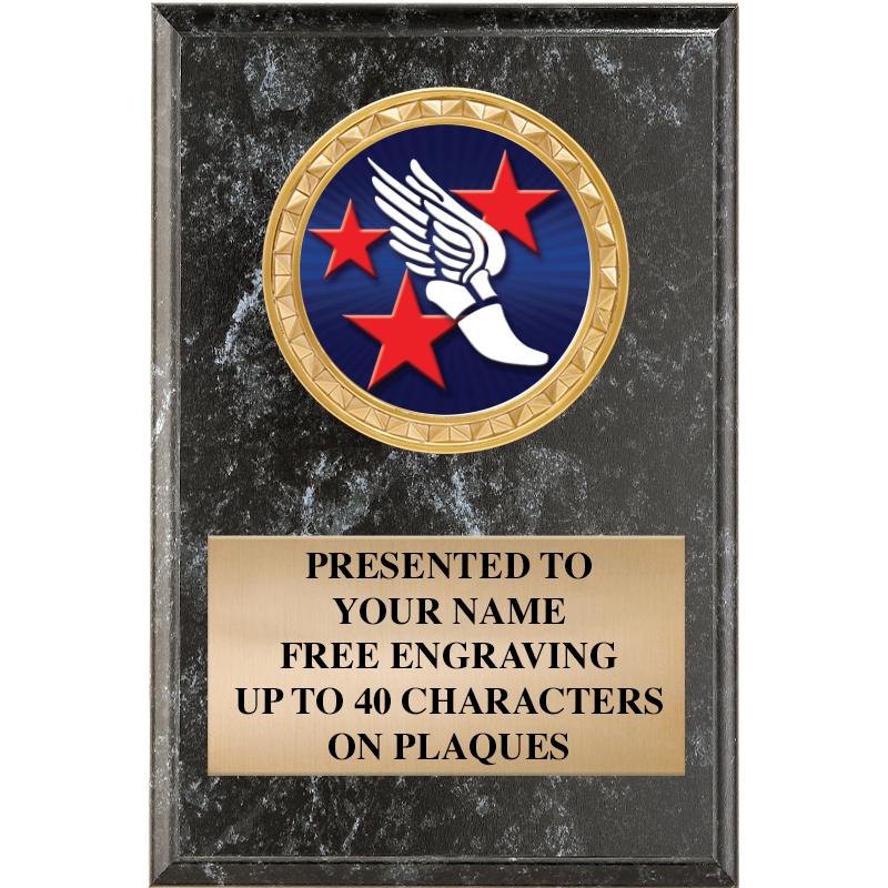 4" X 6" BLK MBL INSERT PLQ