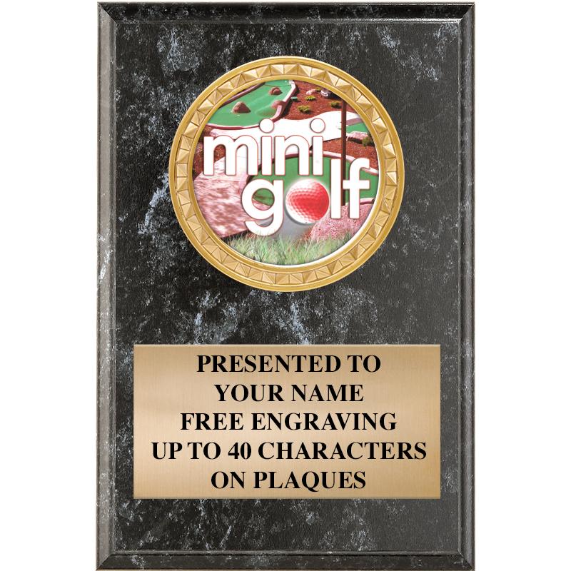 4" X 6" BLK MBL INSERT PLQ