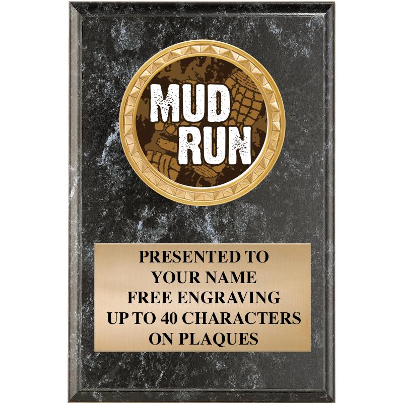 4" X 6" BLK MBL INSERT PLQ