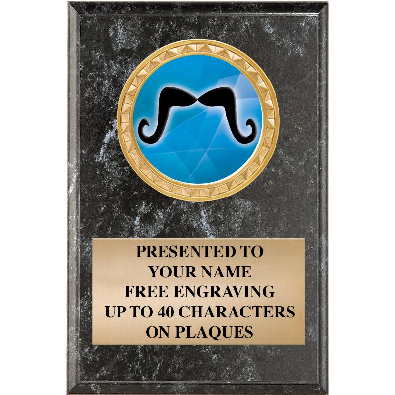 4" X 6" BLK MBL INSERT PLQ