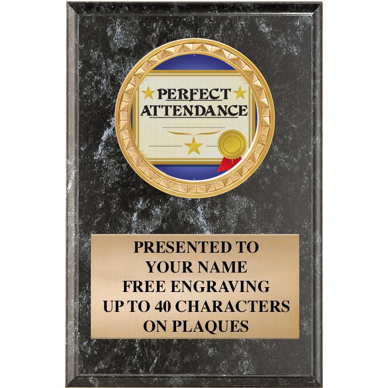 4" X 6" BLK MBL INSERT PLQ