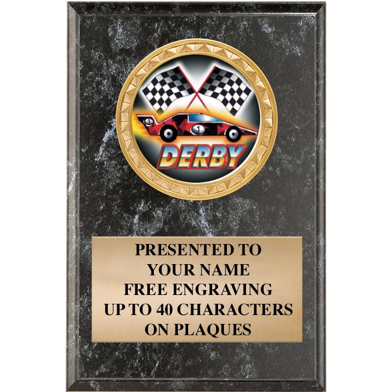 4" X 6" BLK MBL INSERT PLQ